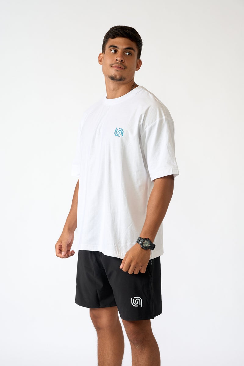 Beyond unisex White Cotton oversized t-shirt - Image 3